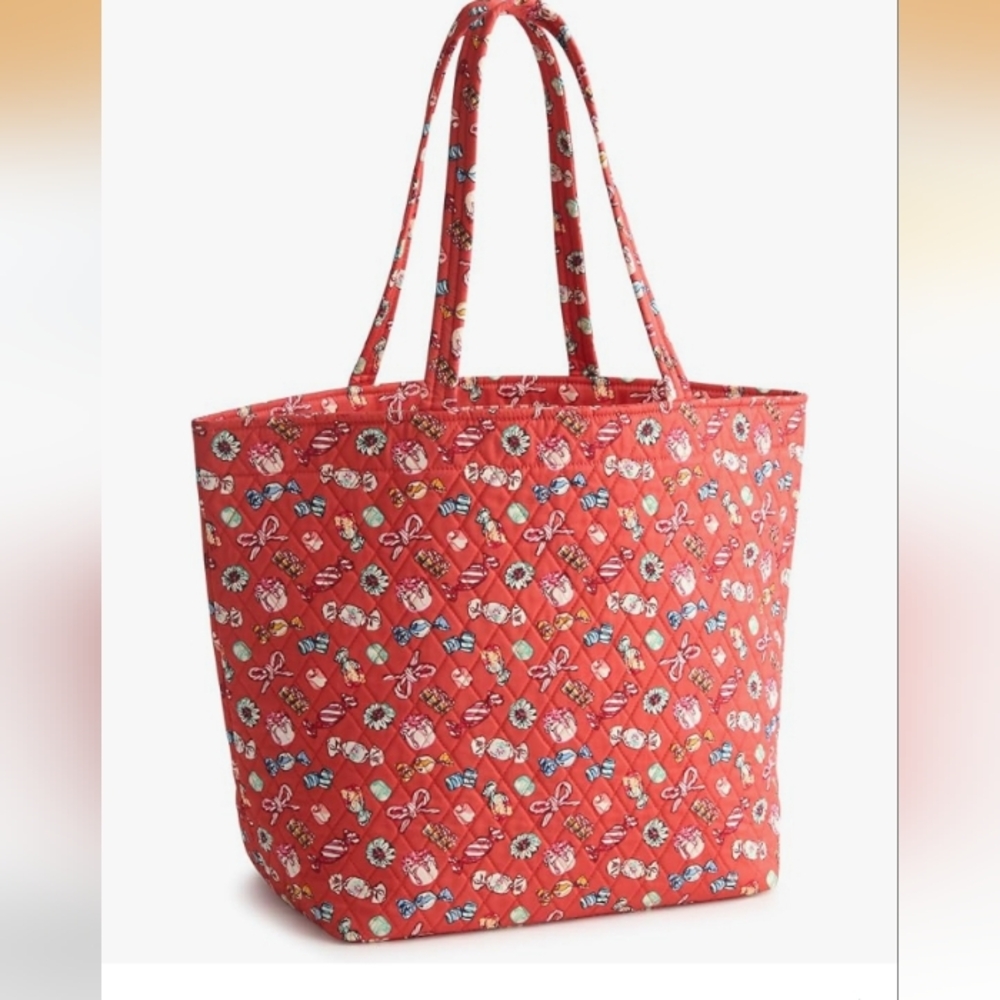 Vera Bradley-Marston Grand Tote Bag (Something Sweet Print-Color🍬) 14x15x9